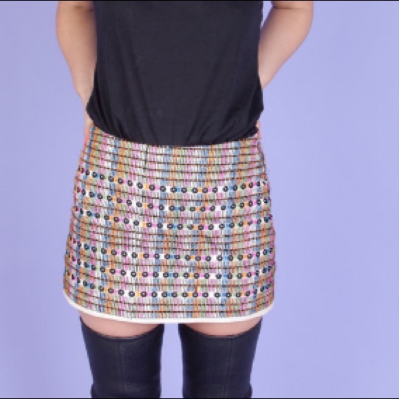 Gryphon Multi-Color Mini Skirt - Picture 2 of 3